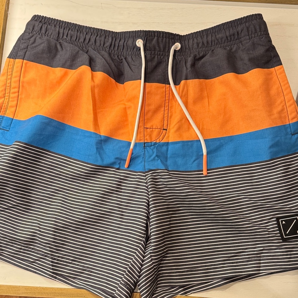 Men's Striped Swimtrunks with inner lining